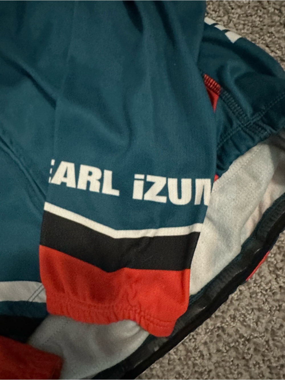 Pearl Izumi Teal and Light Gray Cycling Jersey - Picture 4 of 4